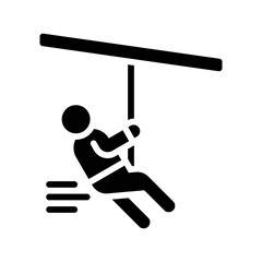 summer holiday related boy or character hanging for cradle with stick vector in solid design,