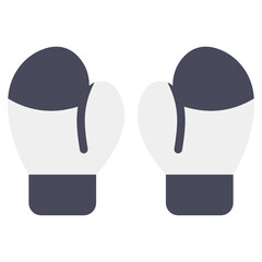 
Sports gloves icon in modern flat design 
