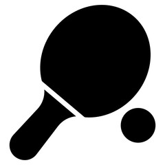 
Table tennis icon in flat design.
