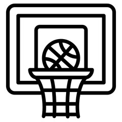 
Basketball hoop icon in flat design, basketball rims vector 
