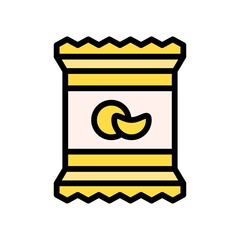 supper market or online shopping related nuts sack with nuts on sack vector with editable stroke,