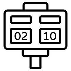 
Icon of scoreboard, flat style vector 
