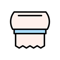 supper market or online shopping related tissues box with tissue vector with editable stroke,