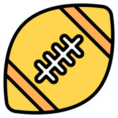 
American football icon design, vector of rugby equipment in editable style 
