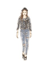 fashion model sketch