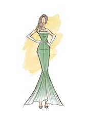 fashion model sketch