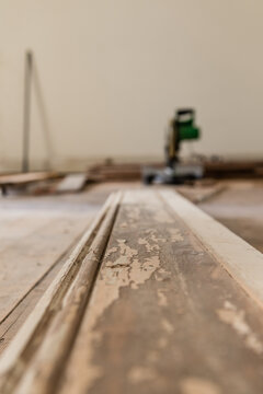 rough timber skirting board for renovation