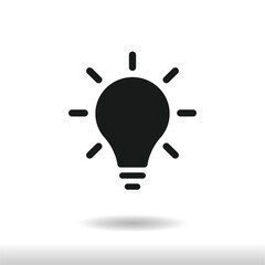 Light Bulb icon vector . Bulb sign
