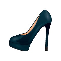 ladies black high heel
