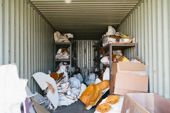 plaster mold storage at foundry