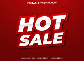 Fototapeta premium hot sale text effect template with bold and abstract style use for logo and promotion stikcer