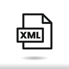 Xml file icon vector . XML sign