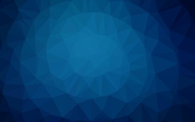 Obraz premium Dark BLUE vector polygonal background. Geometric illustration in Origami style with gradient. New texture for your design.