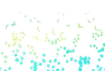 Light Blue, Yellow vector template with circles.