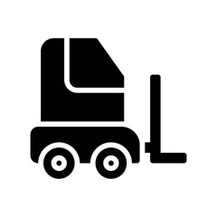 supper market or online shopping related delivery van with slides vector in solid design,