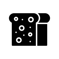 supper market or online shopping related bread with circles vector in solid design,