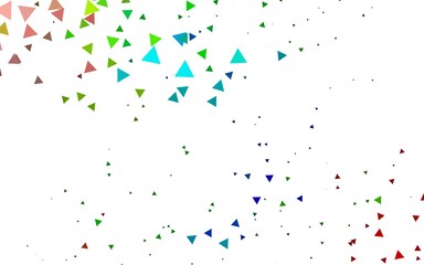 Light Multicolor, Rainbow vector texture in triangular style. Beautiful illustration with triangles in nature style. Pattern for busines ad, booklets, leaflets