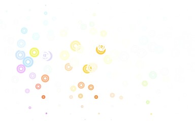 Light Blue, Yellow vector background with spots.