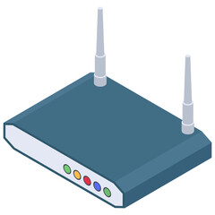 
Wifi router vector in isometric design 
 - obrazy, fototapety, plakaty