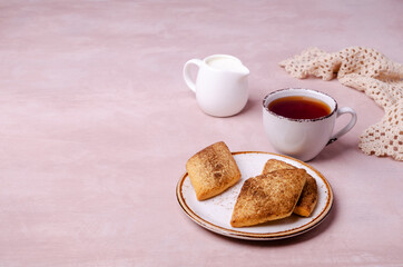 Traditional shortbread cookies with cinnamon