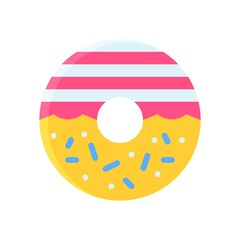 4th of july related united state flag style donut with strips vectors in flat style,