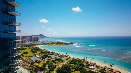ALA MOANA BEACH PARK HONOLULU OAHU HAWAII