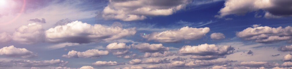 Beautiful clouds in the sky. panoramic shot