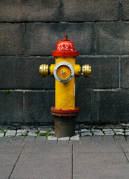 Grunge Metallic Water Pump in the Street