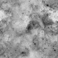 Galaxy fabric seamless pattern. Black and white 