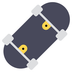 
Equipment of snow skating in flat icon, skateboard vector 
