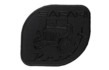 Safari Racing patch isolated on white background