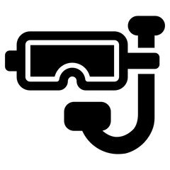 
Trendy style of snorkelling, underwater diving equipment icon

