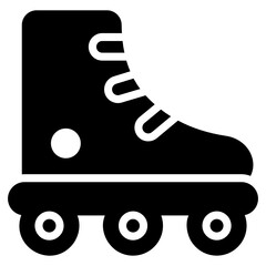 
Skate shoe vector, flat design icon 
