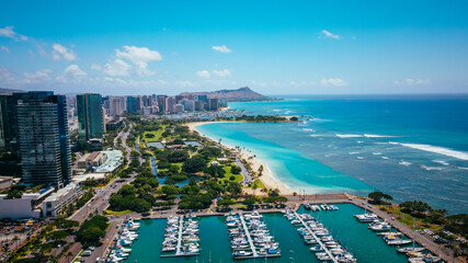 ALA MOANA BEACH PARK HONOLULU OAHU HAWAII