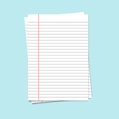 White Paper Note back to school vector style
