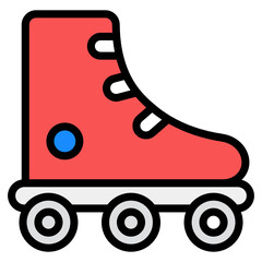 
Skate shoe vector, flat design icon 
