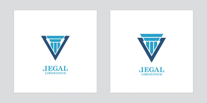 Law Logos with Delta Shaped Columns