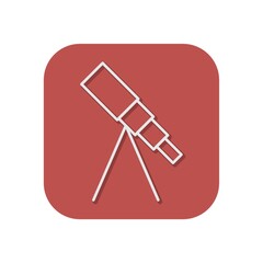 Telescope on white background