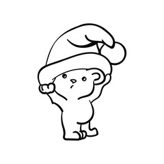 little teddy bear in a big winter hat