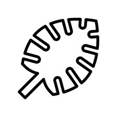 Hawaii icon related hawaii beach leaf with root vector in lineal style,