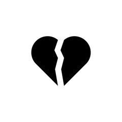 Broken Heart icon Design Vector Template Illustration