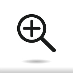 Fototapeta premium Zoom icon vector . Magnify Zoom sign