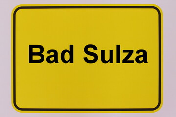Grafische Darstellung des Ortseingangsschildes der Stadt Bad Sulza