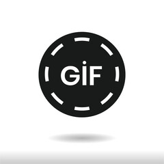 Gif icon vector . animation sign