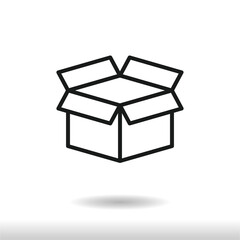 Box icon vector . Cargo sign