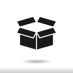 Box icon vector . Cargo sign
