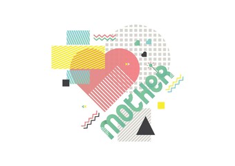 contemporary happy mother days concept