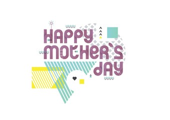 contemporary happy mother days concept