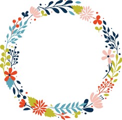 Fototapeta na wymiar floral wreath