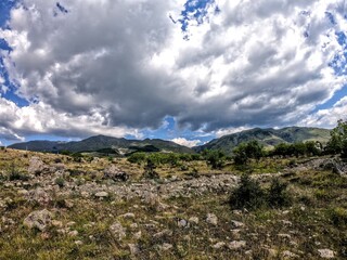 clouds over the mountain